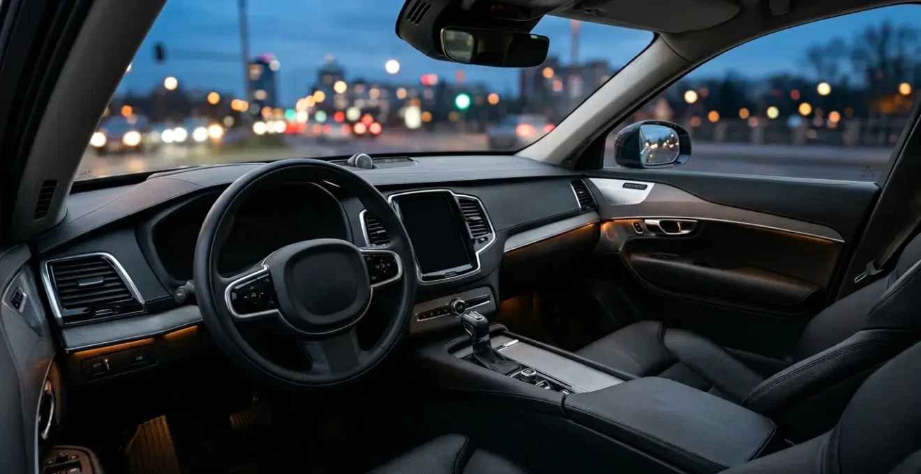 Installation d'éclairage LED d'ambiance sophistiqué dans l'habitacle d'une voiture moderne