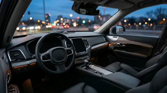 Installation d'éclairage LED d'ambiance sophistiqué dans l'habitacle d'une voiture moderne