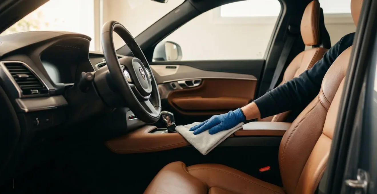 Intérieur automobile parfaitement préparé pour la vente