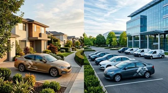 Comparaison visuelle entre usage particulier et professionnel de la location longue durée automobile