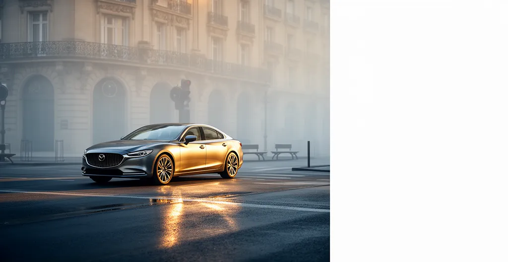 Voiture moderne devant un panneau de restriction urbaine dans une grande ville française